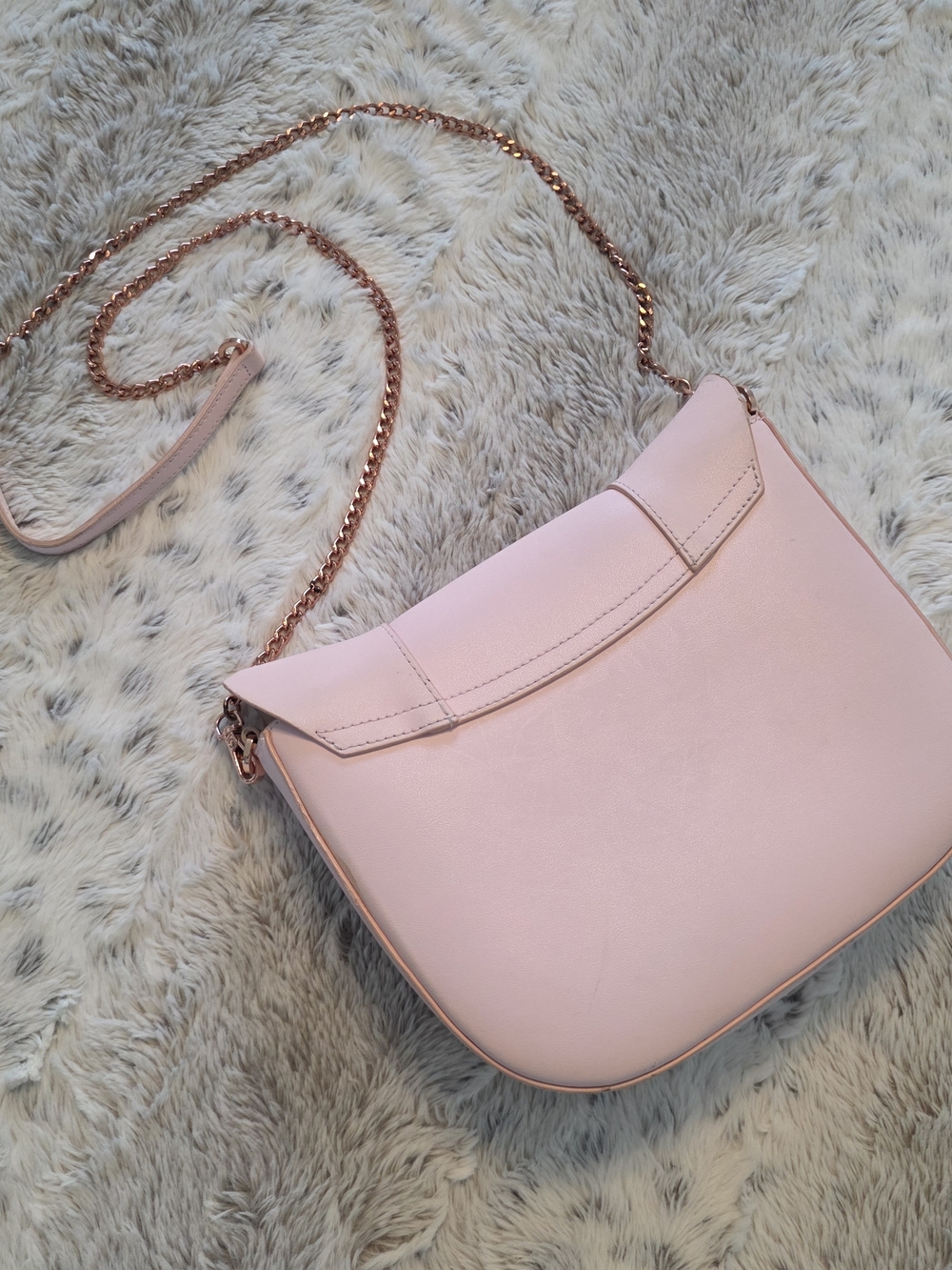 Ted Baker Pink & Gold LEATHER Crossbody Bag - Picture 6 of 7